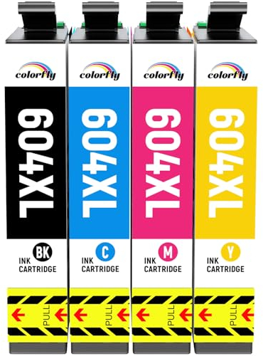 604XL Patronen für Epson 604 Patronen Kompatibel mit Epson Expression Home XP-4205 XP-2200 XP-2205 XP-3200 XP-3205 XP-4200 Workforce WF-2930DWF WF-2910 WF-2935 WF-2950 (4er-Pack)