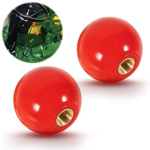 Bzcovac Schaltknauf für Traktoren, ergonomisches Design, Ersatz für R50864, R161382, R153875, R58296, Rot, 2 Stück