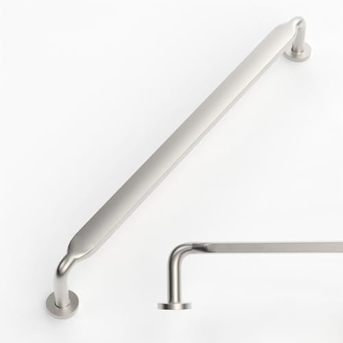Amerdeco 10 Stück Möbelgriffe Gebürsteter Nickel,160mm Lochabstand, Zinklegierung Schubladengriffe & Schrankgriffe für Küchenschränke & Kleiderschränke UK0071
