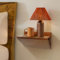 Sivapleso Table de chevet flottante en noyer à suspendre avec trou pour câble - Petite étagère murale pour chambre à coucher, salon, 33 cm de large et 17,8 cm de profondeur
