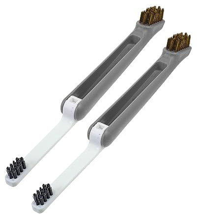 Hoement 2piezas Cepillos De Limpieza Multifuncionales para Cocina Resistente Al Óxido con Mango Cómodo y Espátula Plana para Estufas y Campanas Extractoras Limpieza Eficaz y Segura