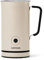 Sjöstrand Coffee Mousseur à lait électrique, en acier inoxydable, pour lait chaud et froid, revêtement anti-adhésif, beige mat