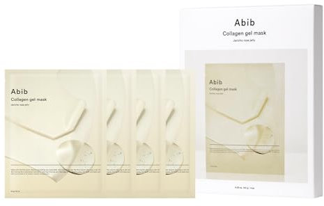 Abib Collagen Gel Mask Jericho Rose Jelly 4 Sheets (Nourishing) I Korean Vegan Collagen, Cooling Nourishing Hyaluronic Acid Hydrogel Face Mask Skin Care (Nurizante (Jericho Rose))