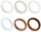 BENECREAT 6Pcs natürlichen Gmestone Finger Ringe, glatte natürliche Edelstein Band Ring Runde Donut Edelstein Ringe für Frauen Männer Paar, Loch: 19.3mm