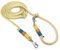 Hundeleine für große Hunde | extra stark bis 90 kg mit Premium Edelstahl Scheren-Karabiner | Angsthunde, aggressive Hunde | Führ-Leine & Schlepp-Leine | reißfest, verstellbar (Goldgelb & Petrol)