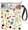 CRASPIRE Copertine per Libri Magic Elements Custodia Protettiva per Libri Tascabili Copertina per Libri in Tessuto Lavabile con Cerniera e Tasca Extra per Gli Amanti dei Libri Regali per I Compagni