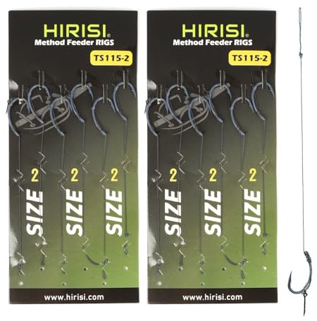 12 Stück Karpfenangeln Haar Rigs Gebogene Karpfen Rigs Haken Anti-Tangle Swivel Geflochtene Schnur Feeder Angelgerät (FBA-TS115-2)