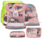 Belmil Schulranzen Set 403-13/AG/S/R 5 - teilig ergonomischer Schulranzen Set mit Regenschutz 1. klasse 2. klasse 3. klasse - Super Leicht 930-990 g/Grundschule (Rose Ballet)