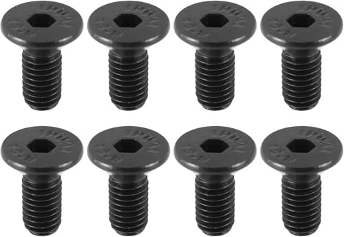 8 tornillos de montaje de tacos de zapatos de bicicleta negros para pedales de acero SPD, bicicleta