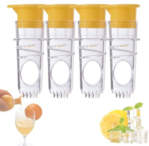 Arturo Lo Spremi Agrumi Del Futuro, Portatile Spremi Limone Con Tappo A Vite E Filtro Integrato (Giallo*4)