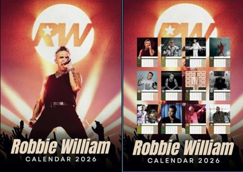 Robbie 2026 Kalender – DIN A3 Größe 42 x 30 cm, 12 Monate großartige Fotografie