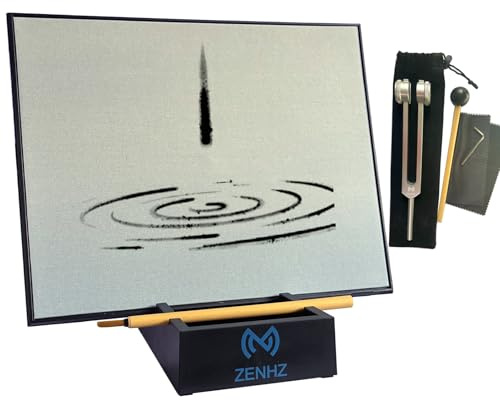 ZENHZ Zen Buddha Wassermalbrett mit OM 136,1 Hz Stimmgabel - Achtsamkeits- und Meditationsset für Stressabbau, Entspannung, Kalligraphie-Praxis und Klangtherapie, einzigartiges Geschenk