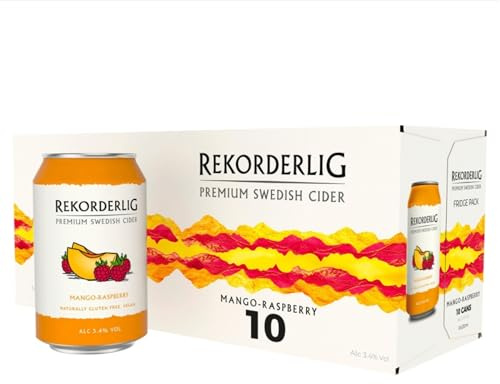 Rekorderlig Mango-Raspberry Premium Swedish Cider Can 10 x 330ml