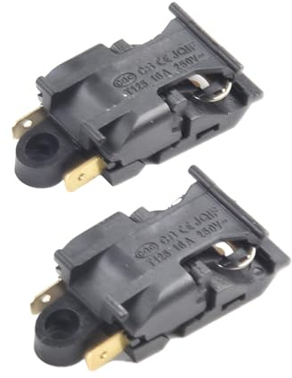 Zilimontt 2 Pack 16A Electric Kettle Thermostat Switch, 250V Power Supply Replacement for Kettles, Automatic Shut-Off Safety Control, Compatible with Standard Steam