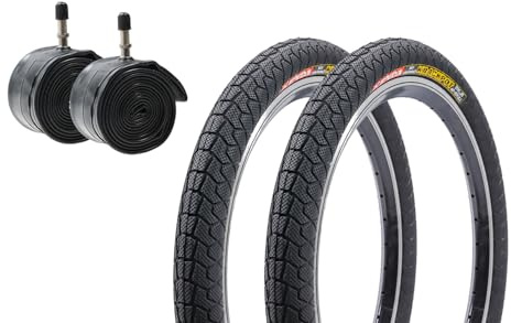 2 Stück 20 Zoll Fahrrad Reifen Set KRATPOT 20x2.25 BMX 58-406 Schlauch AV
