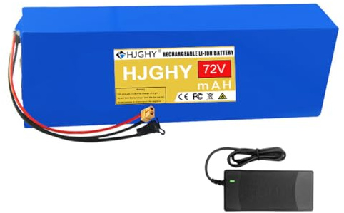 HJGHY 72v,30Ah, Batterie Lithium-ION de Remplacement 72 V 20 Ah 25 Ah 30 Ah 35 Ah 40 Ah 45 Ah 50 Ah pour Moteur de Moto électrique 0-3600 W