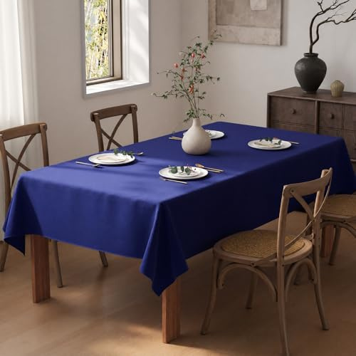Flgef Grey Table Cloth 200x140cm, Water Resistant Rectangular Table Cloths | Waterproof Wipe Clean Wipeable Polyester Fabric Small Tablecloth Dining Table Cover for Outdoor, Garden, Wedding, Parties