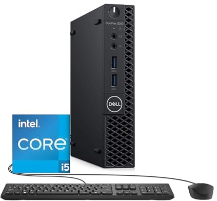 Dell Optiplex 3060 Mini Computer PC Intel Core i5-8500 8GB RAM 512GB SSD US Keyboard QWERTY WiFi Bluetooth Windows 11 Pro (Renewed)