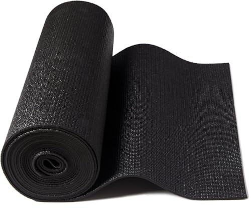 Toolbox Drawer Liner, Black, PVC and Rubber, Anti-Slip Cushioned, 46cm Wide, 7.4m Roll