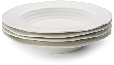 Portmeirion Sophie Conran Rimmed Soup Plate, Porcelain, White, 25 x 25 x 3.8 cm