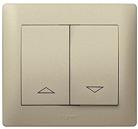 Legrand galea life - Tecla mando persiana doble interruptor pulsador galea titanio