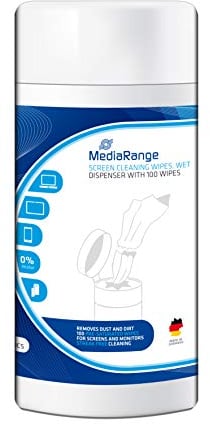 MediaRange MR720 Bildschirm-Reinigungstücher (feucht, 100 Reinigungstücher) weiß