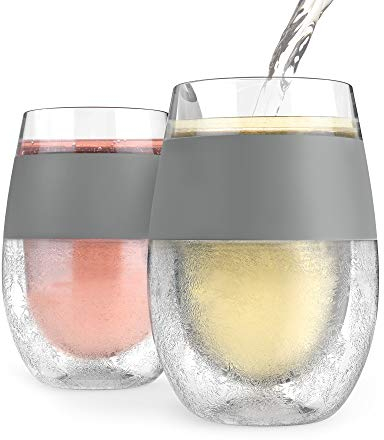 Vino Freeze ™ - Tazas de refrigeración Vino 2 Gray (Set of 2)