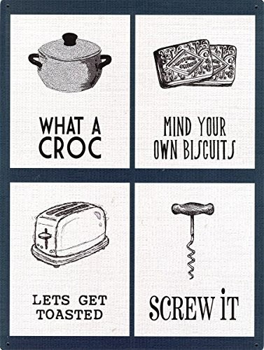 Red Hot Lemon What A Croc Plaque en Métal 30 x 40 cm