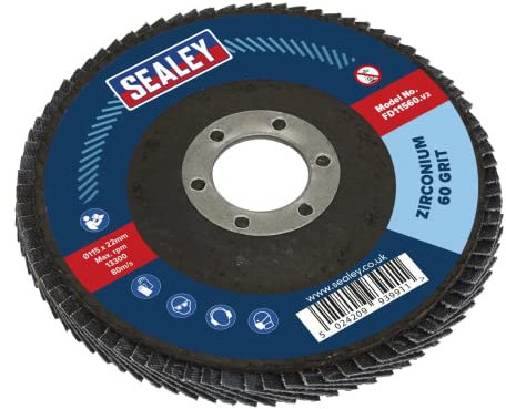 Sealey FD11560 Flap Disc Zirconium Ø115mm 22mm Bore 60Grit