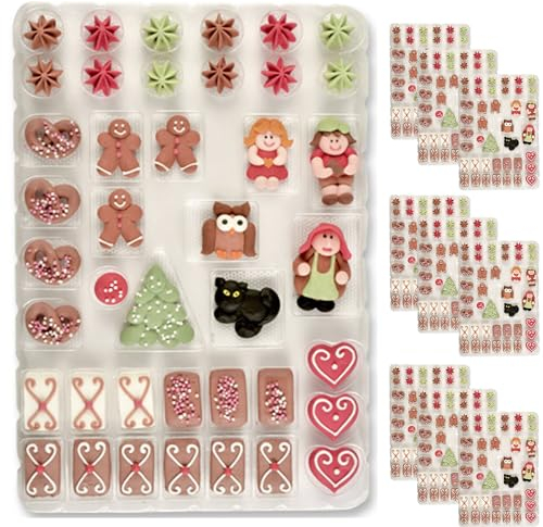 Günthart 10 x Hexenhaus Lebkuchenhaus Zucker Dekoration aus Zucker für Lebkuchenhäuser, 10 er Pack (1 x 560 g)