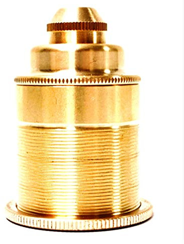 PrimeMatik - Porte-Lampe Douille Suspendue Prise d'ampoule de Fil E27 Support Style doré Ancien Vintage