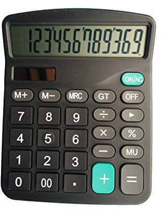 Calculadora electrónica de alta tecnología para escritorio con pantalla grande de 12 dígitos, pantalla LCD de energía solar para calculadora de oficina