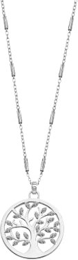 LOTUS SILVER Collar Mujer Plata de Ley 925 - Colgante de Árbol de la Vida - Acabado Refinado LP1892-1/1 - Collares Mujer - Regalo de Cumpleaños, Aniversario, San Valentín, Madre y más