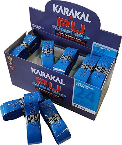 Karakal, greppband/grepp-tejp, självhäftande, för badminton/squash/tennis/hockey/curling, polyuretan, utmärkt grepp, blå, 6 stycken