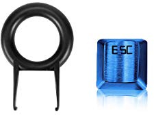 Fitlink Stainless Steel Metal Keycaps with Key Puller for Mechanical Keyboard Cherry Mx Switch(Esc,Blue)