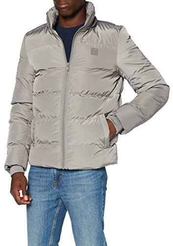 Urban Classics Herren Hooded Puffer Jacket with Quilted Interior Jacke, Asphalt, M
