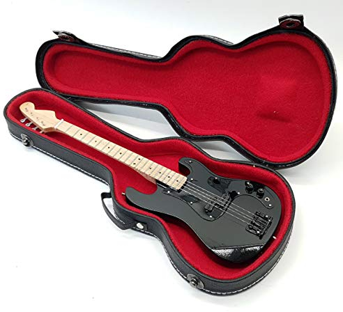 Music Legends Collection Roger Waters Miniatur-Gitarre im Maßstab 1:4 mit Miniatur-Bass-Replikat und Sammleretui in Schwarz
