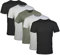 GILDAN Men's Gildan Men's Crew T-shirts, Multipack Underwear, Black/Sport Grey/Military Green (5-pack), M UK