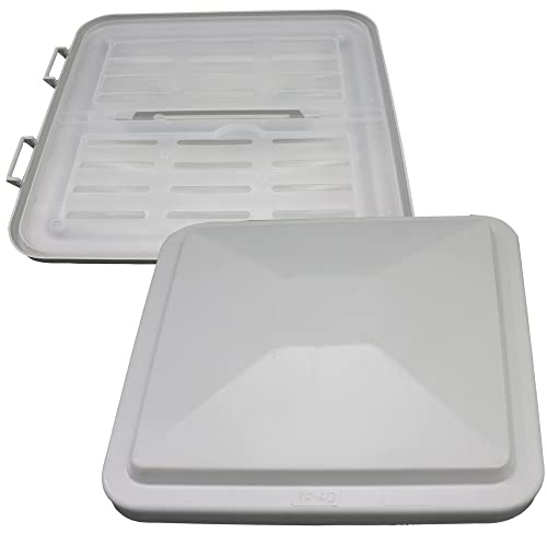 pro-Styling TF40, lucernario per lucernario, 40 x 40 cm, per roulotte, roulotte, caravan, grigio