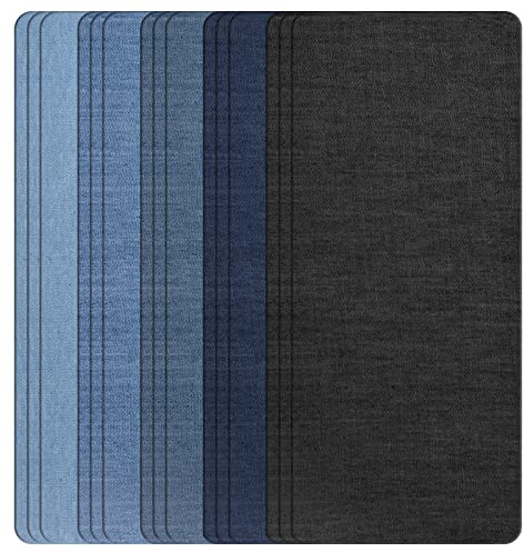Flicken zum Aufbügeln, 15 Stück Flicken für die Jeansreparatur, Jeans Aufnäher, Hosenflicken zum Aufbügeln, Jeans flicken zum Aufbügeln Innen fur Erwachsene, Kinder 28 x 12.5 cm