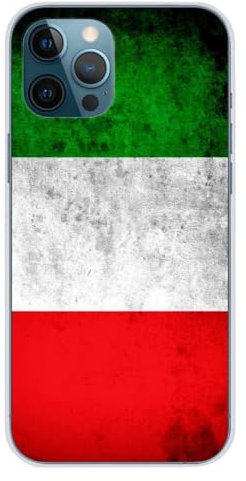 1001coques Coque de Téléphone Compatible avec iPhone 12 Pro Max, Design Drapeau Italie, Imprimée en France, Étui Souple en Silicone, Housse de Protection.