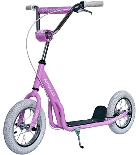 Apollo Retro Scooter Paradise | Roller mit Luftreifen 12,5 Zoll | Stylisher Tretroller für Kinder und Jugendliche | Cityroller Kinder mit breiter Trittfläche | Kinderroller mit großen Rädern