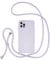 UEEBAI Crossbody Lanyard Phone case for iPhone 14 Pro 6.1 inch, Silicone Phone Cover Necklace Cord Strap Soft Shockproof Protective Case - Lavender
