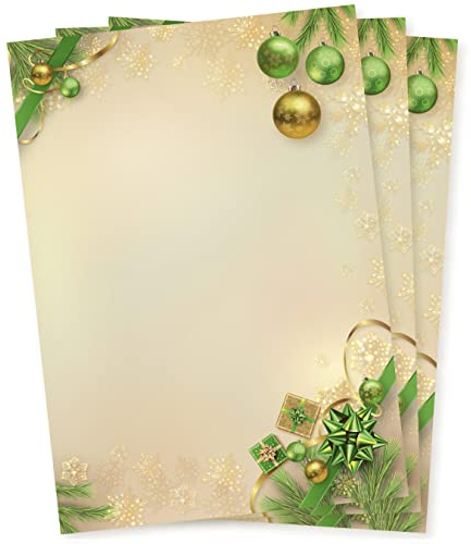 Chalet Noel 50 Blatt Briefpapier Weihnachten A4, Weihnachtsbriefpapier