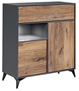 Extreme Furniture Wohnzimmerschrank mit versenkbaren Türen | Venice Sideboard 3D | 100 x 113.5 x 40 cm | Stil Modern