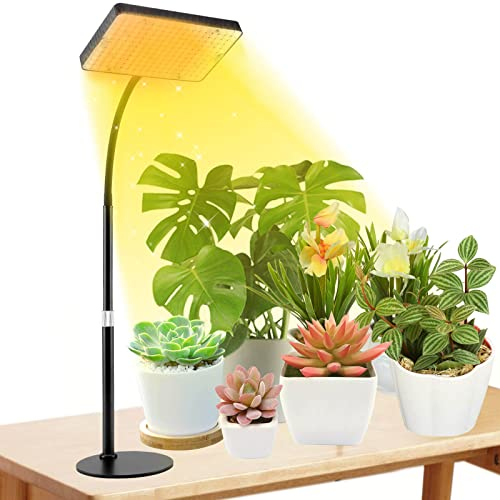 FECiDA Schreibtisch Pflanzenlampe LED, UV-IR Vollspektrum Pflanzenlicht für Zimmerpflanzen, Pflanzenleuchte LED 2000 Lumen, 25 Watt, Wachstumslampe für Pflanzen, Daisy Chain Funktion, On/Off Schalter