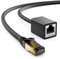 deleyCON 0.5m CAT8.1 Ethernet Cable - Black, 40 GBit/s, 2000 MHz, S/FTP Shielded, RJ45 Connector, Compatible with Routers, Switches, Gaming, Streaming, Professional Use