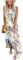 AUSELILY Sommerkleider Damen Lang Maxikleider Boho Strandkleider Lange Sommer Leicht mit Taschen Bunte Linien M