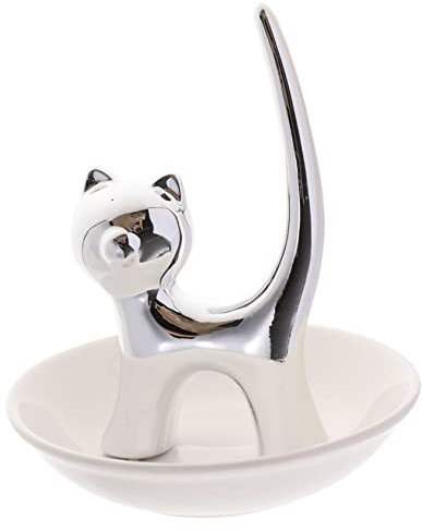 Alipis Modeschmuck Keramik Schmuckschale Ring Halterung Ringhalter Für Schmuck Ringschale Verlobungsgeschenk Ringhalter Katze Schmuck Platte Schmuck Lagerung Platte Katze Schmuck Schale