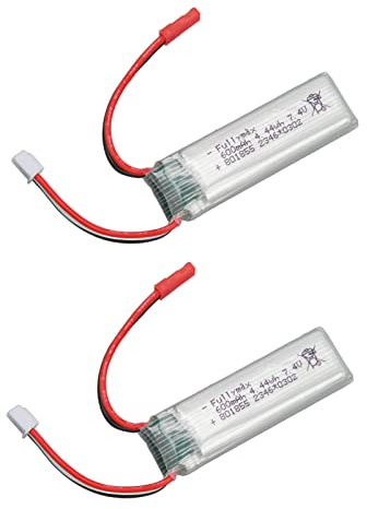 Batterie au Lithium d'avion RC, 2 Pièces 7.4v 600mah Batterie au Lithium Pièce d'avion RC pour Avion XK A280 RC